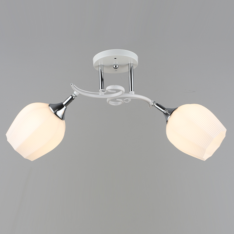 Люстра N4991/2 WT+CH белый/хром 2х60W E27 d560 h250 п/м