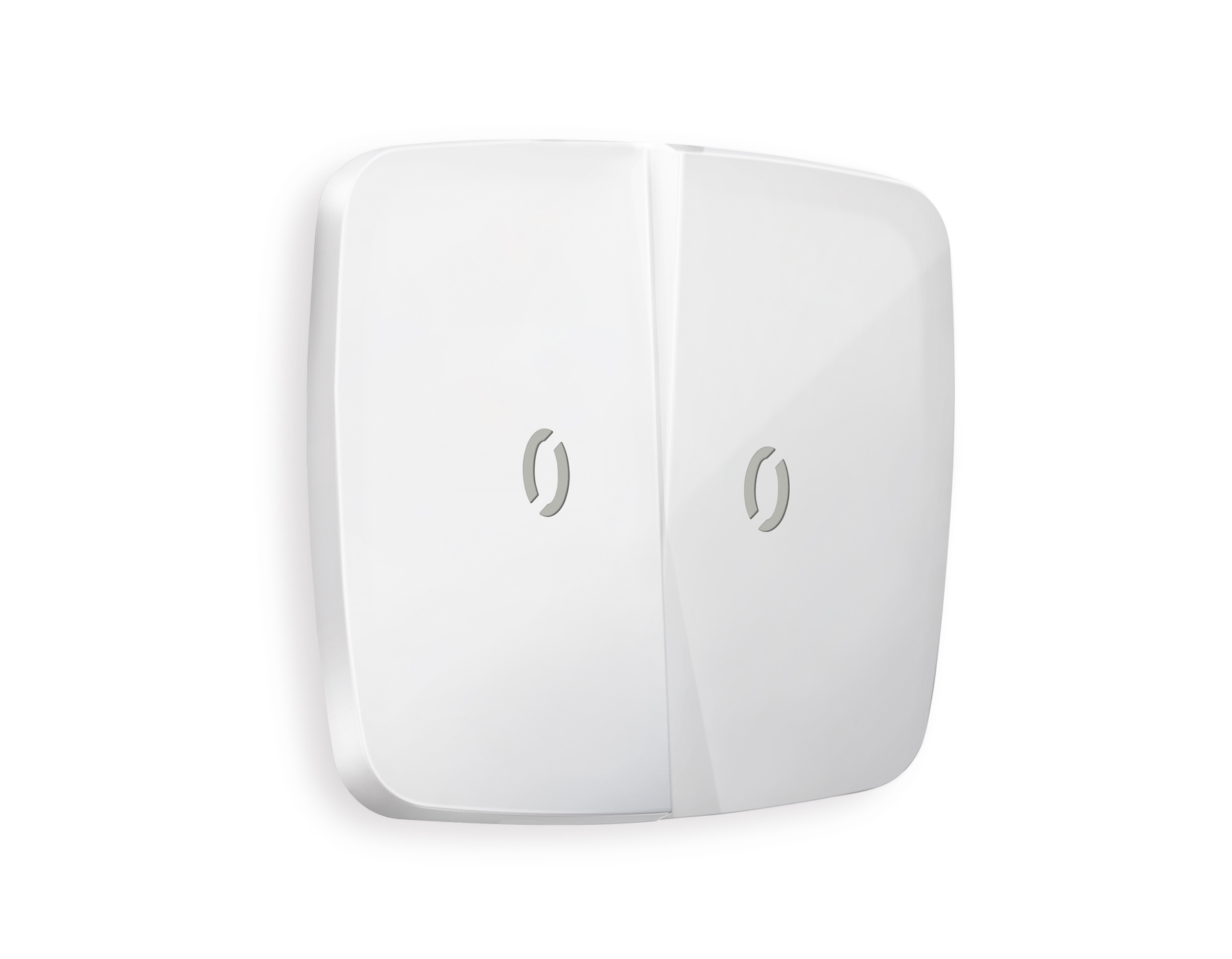 OP1040 Лицевая панель OMEGA (Белый глянец) для 2-кл выключателей с подсветкой QUANT