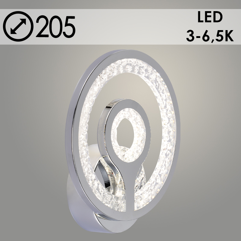 Бра LI8419/1 CR хром 28W LED 3000-6500K d205, HN23