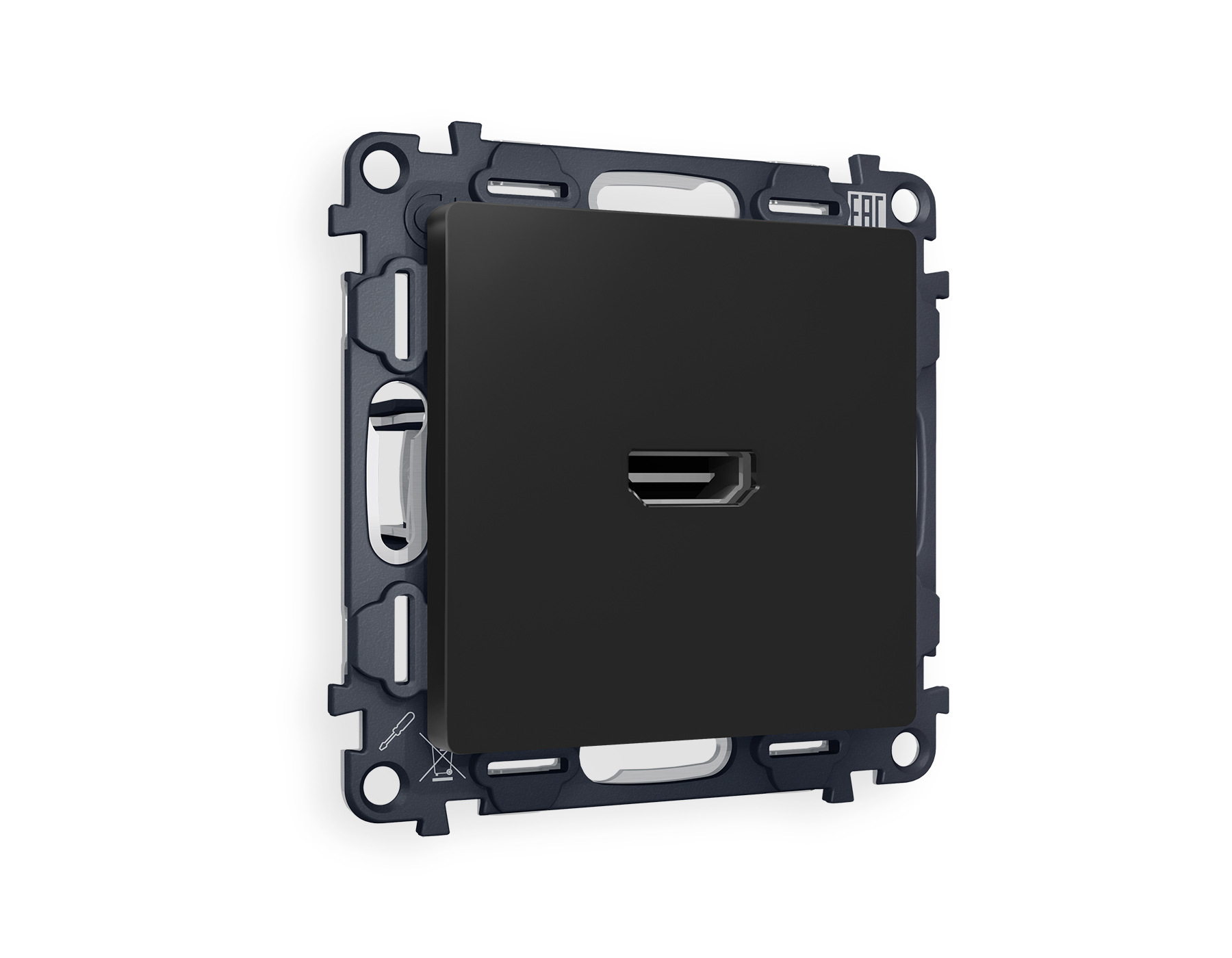 MA814010 Комплект механизма розетки HDMI 2.0 ALFA Черный матовы 40V/500mA 2.0GHz QUANT(AP8140,VM222)