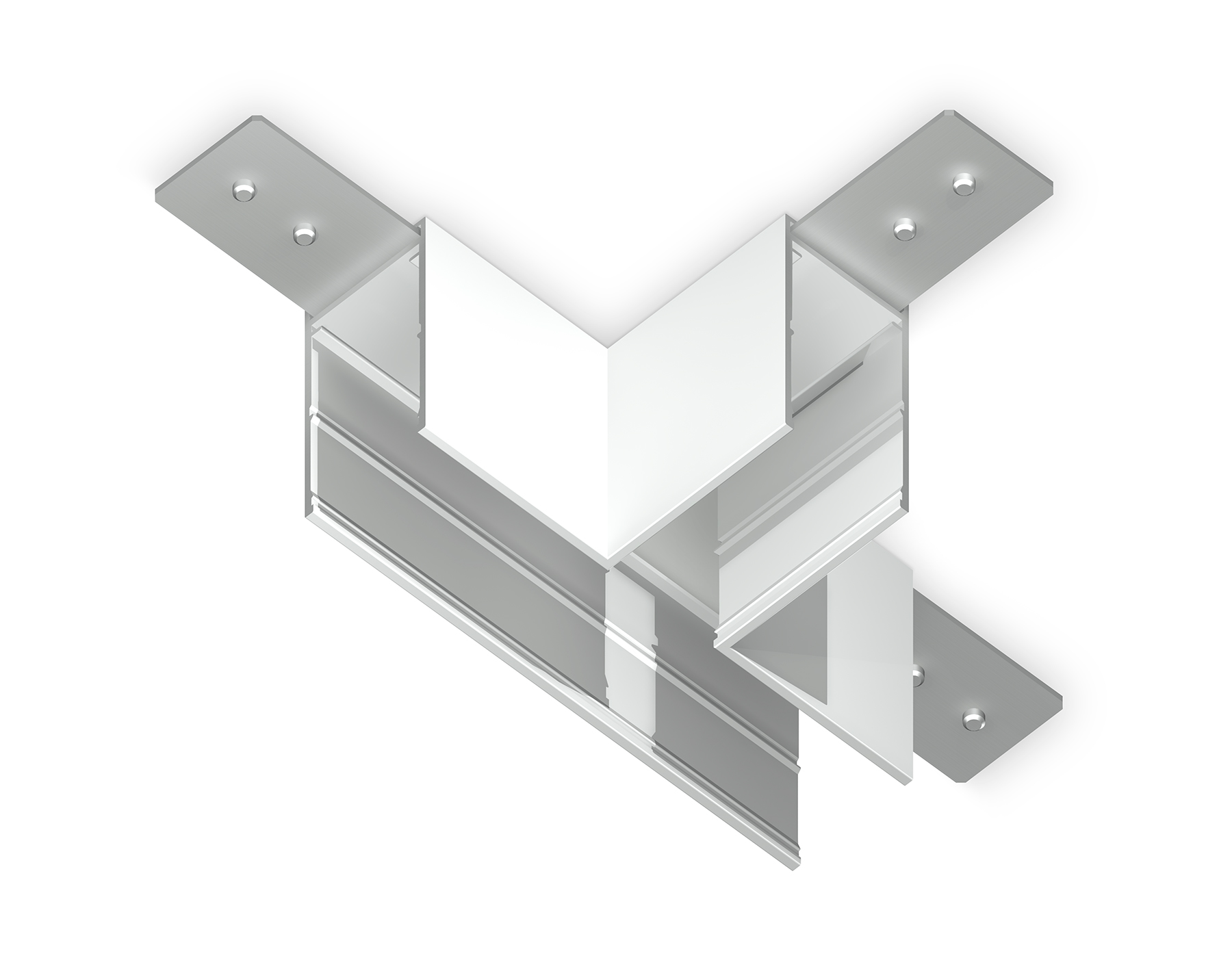 Коннектор Т-образный для накладного шинопровода Magnetic 220V GL1035 WH белый 105*75*52