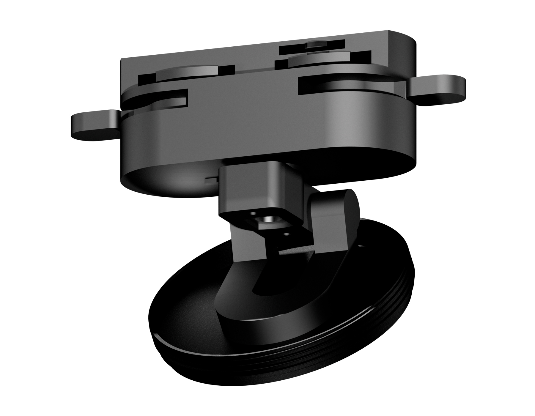 Крепеж трековый скрытый поворотный D60mm A2526 SBK черный песок D60*H55mm