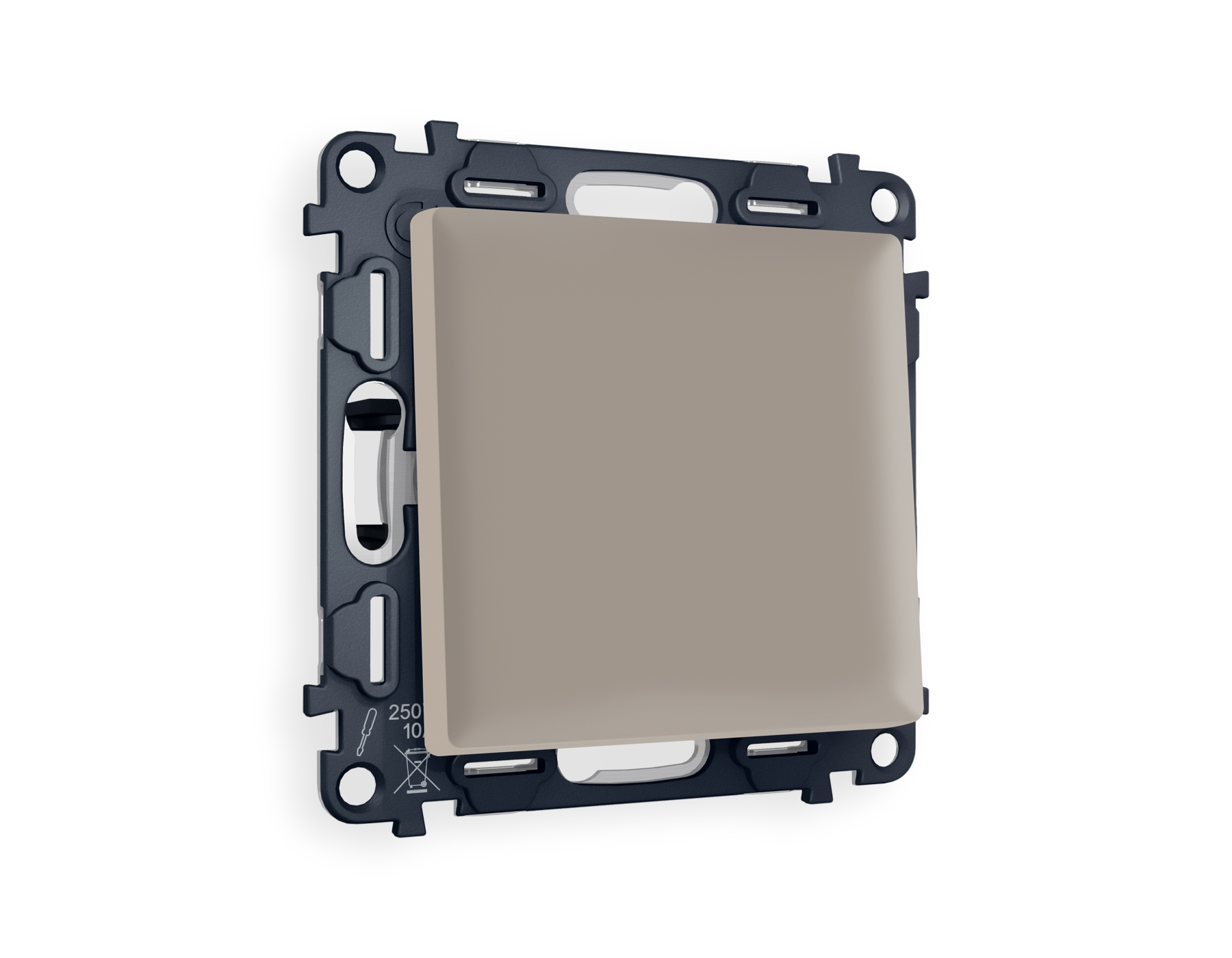 MA361030 Комплект механизма 1-кл перекрестного выкл ALFA Серо-бежевый матовый QUANT (AP3610,VM112)