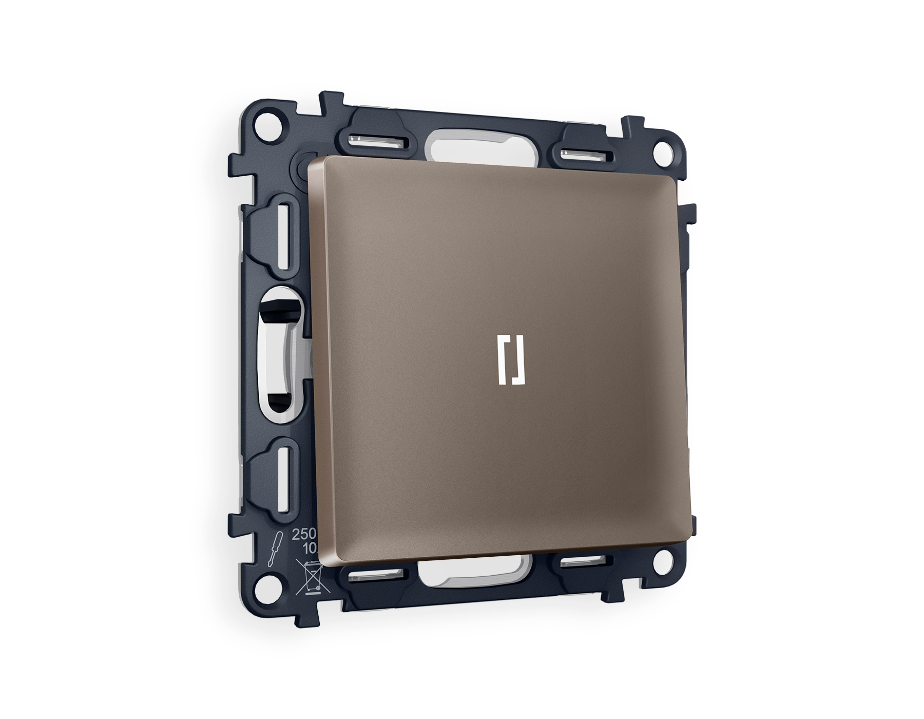 MA632035 Комплект механизма 1-кл прох.выкл с подсв5600K ALFA Тем/бронз матовQUANT(AP6320,VM105,G25W)