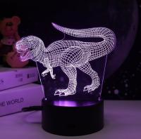 Светильник-ночник CAMELION NL-405 (Led наст.свет. 3Вт, RGB, USB)"Динозавр"(1/20)