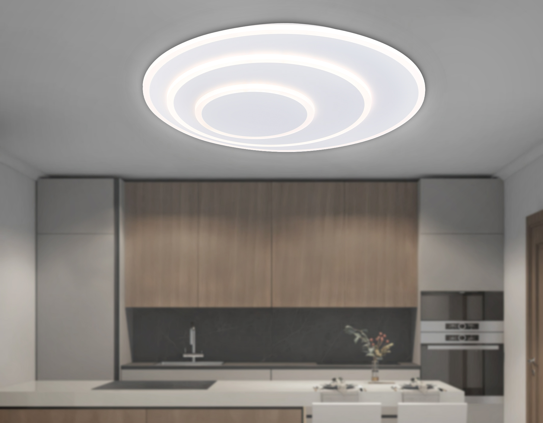 Светильник Ambrella FA7707 WH белый 3000K-6400K 62W D470*55 (ПДУ РАДИО 2.4G)