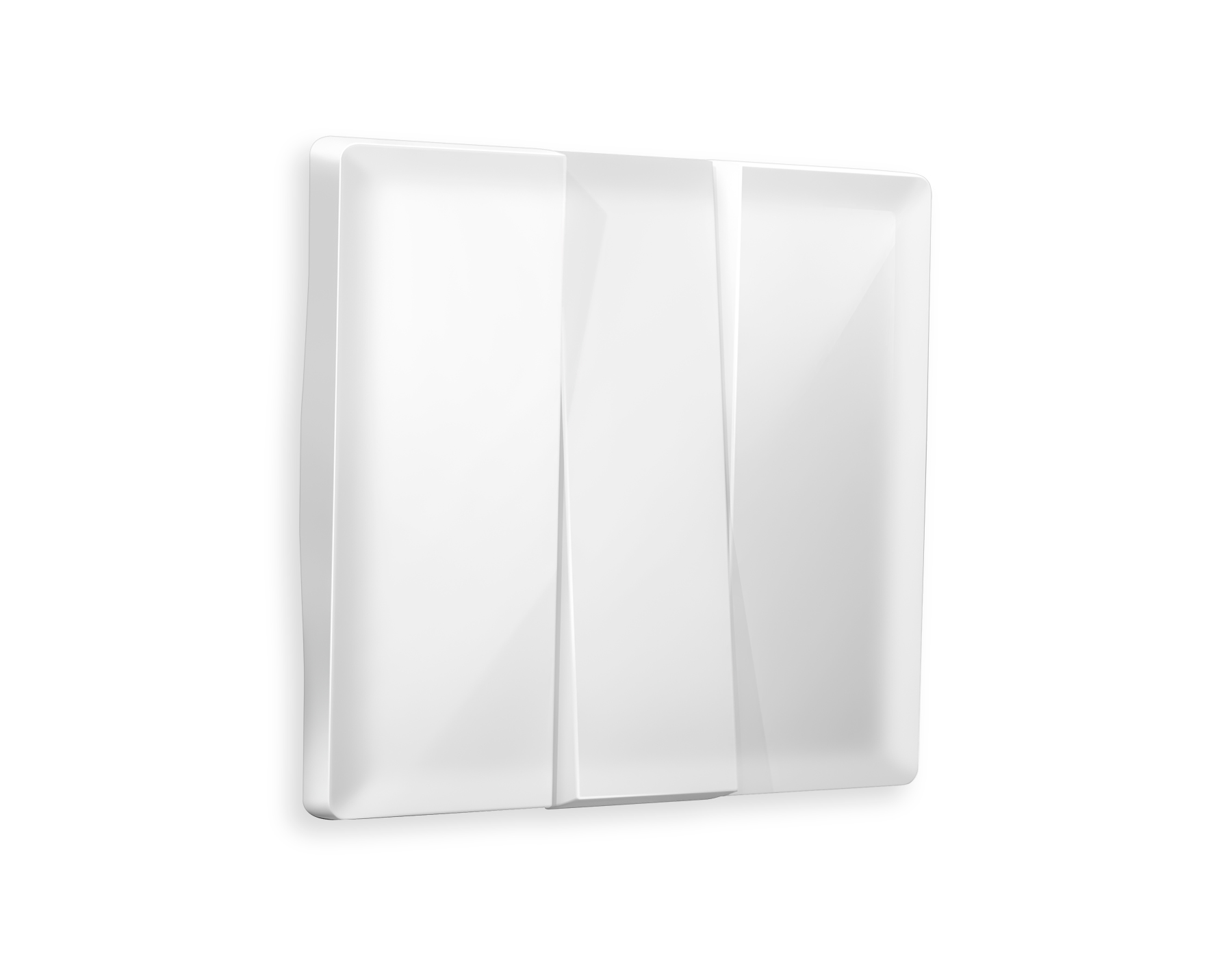 AP1050 Лицевая панель ALFA (Белый глянец) для 3-кл выключателей QUANT