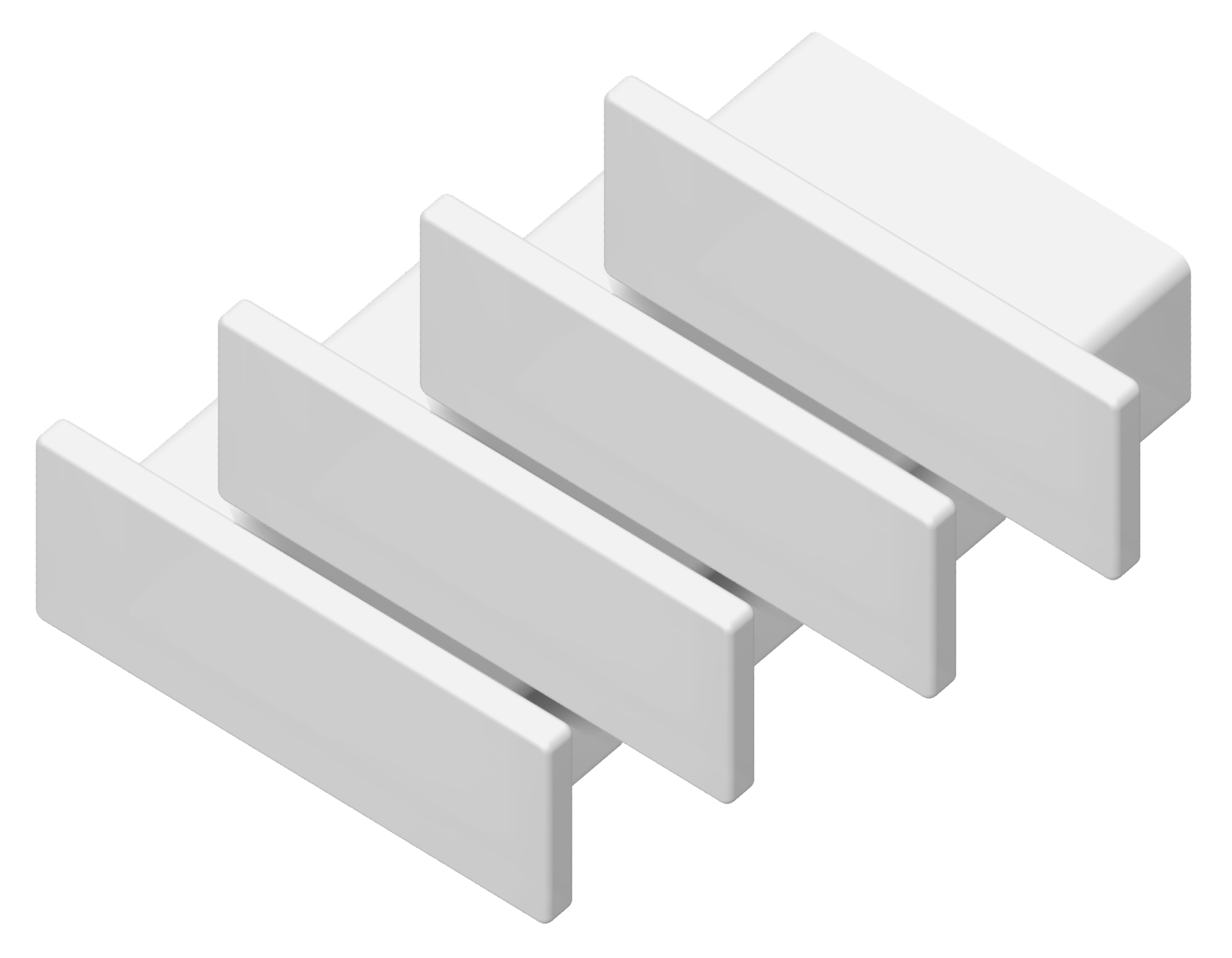 Заглушка GP8300 WH белый 15.5*6 для накладного алюминиевого профиля GP1700 (комплект 4шт)