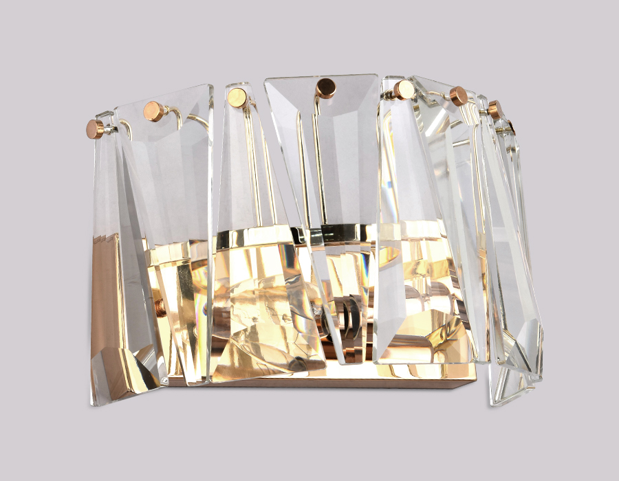 Светильник настенный Ambrella TR5176 GD/CL золото/прозрачный Е14 max 40W 275*165*155