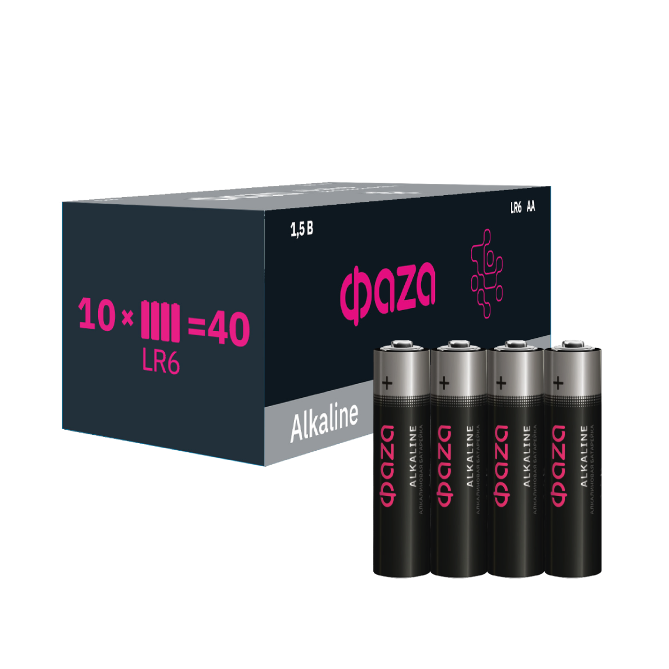 Батарейка ФАZA LR6A-S4 Alkaline Shrink-4 (4/40)