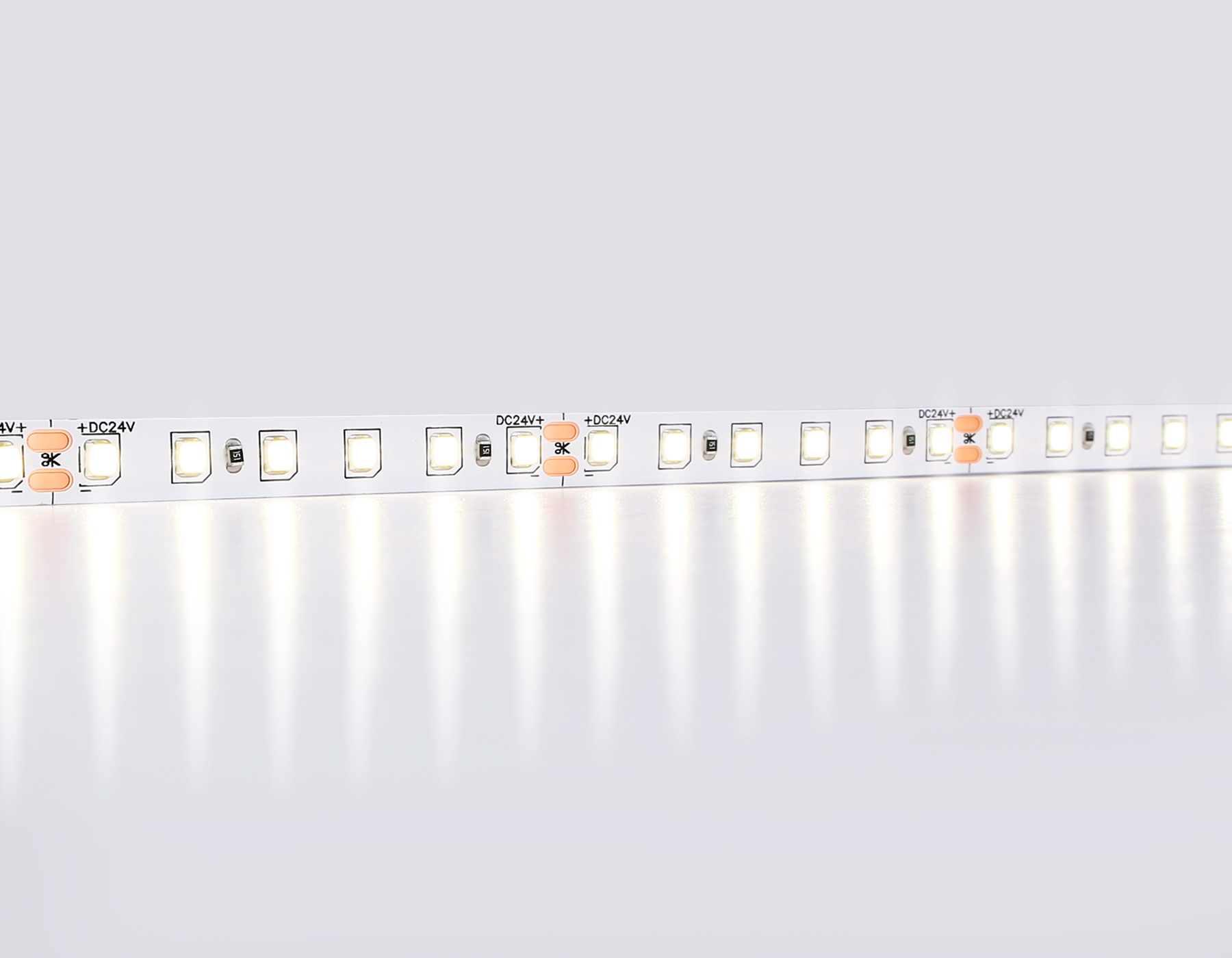Светодиодная лента AMBRELLA GS3102 2835 120Led/ 10W m/ 24V IP20 4500K/ 5000*8*1.2mm (2 конт.)