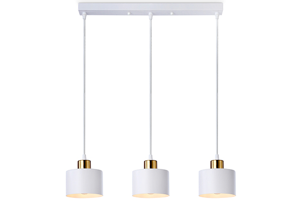 Светильник подвесной в стиле лофт Ambrella TR8117/3 WH/BS белый/латунь E27*3 max 40W 580*120*970