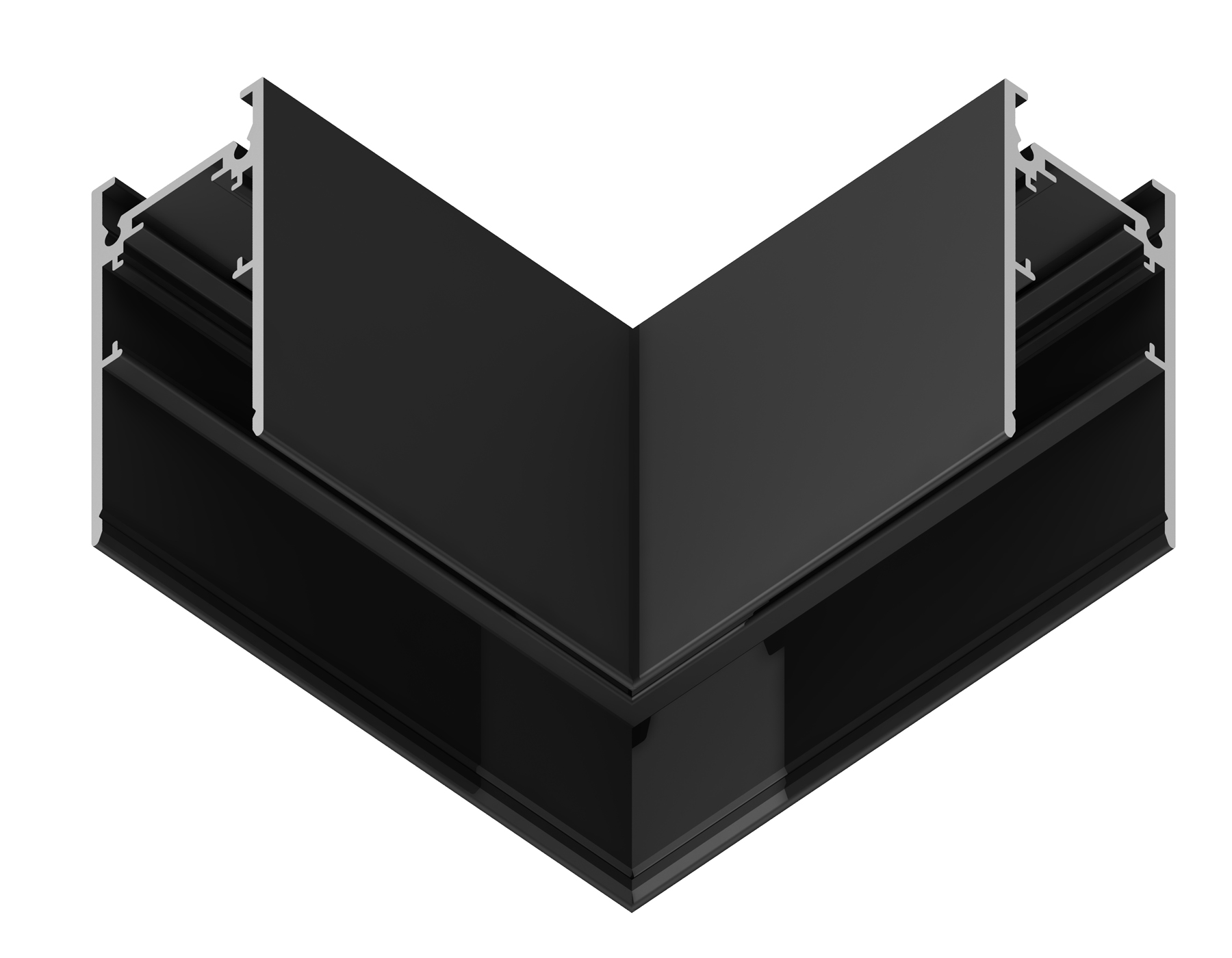 Коннектор угловой для накладного шинопровода Magnetic GL3372 BK черный 85*85*H53.7 AMBRELLA