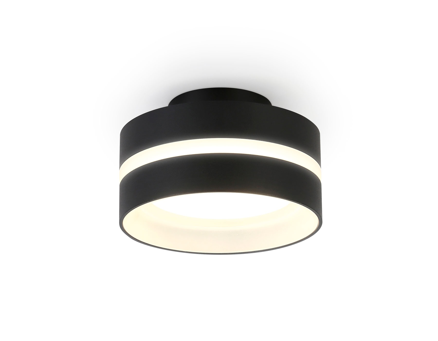 Светильник накладной AMBRELLA TN5421 SBK/FR черный песок/белый матовый GX53 IP20 D95*60 