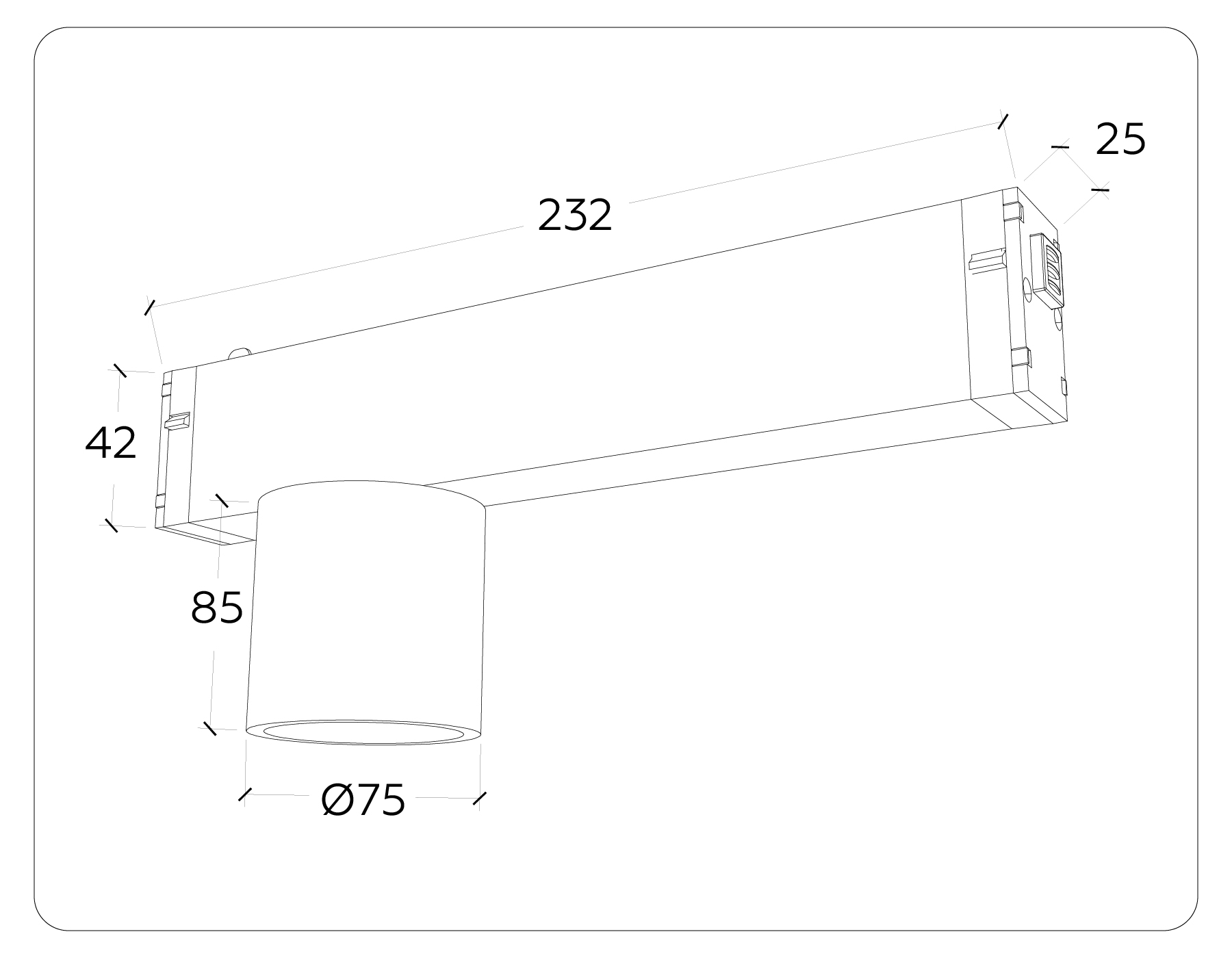 Светильник для Magnetic 220V GL1241 WH белый IP20 7W 3000K-6400K 24° D75*85 (Без ПДУ) димм.управ