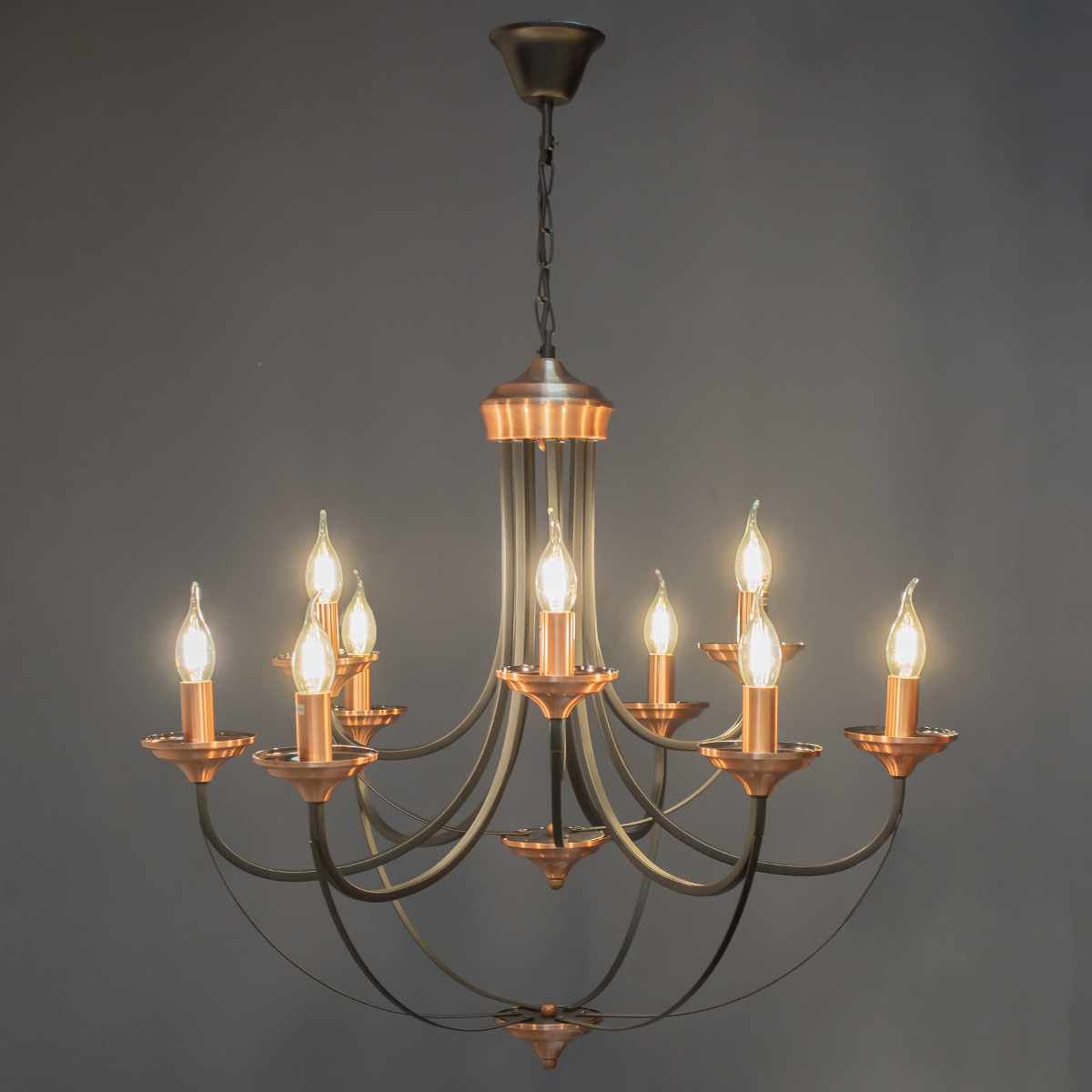 Люстра MDD030210/9 RB+BK черный 9х40W E14 d765 h655, SHGN22