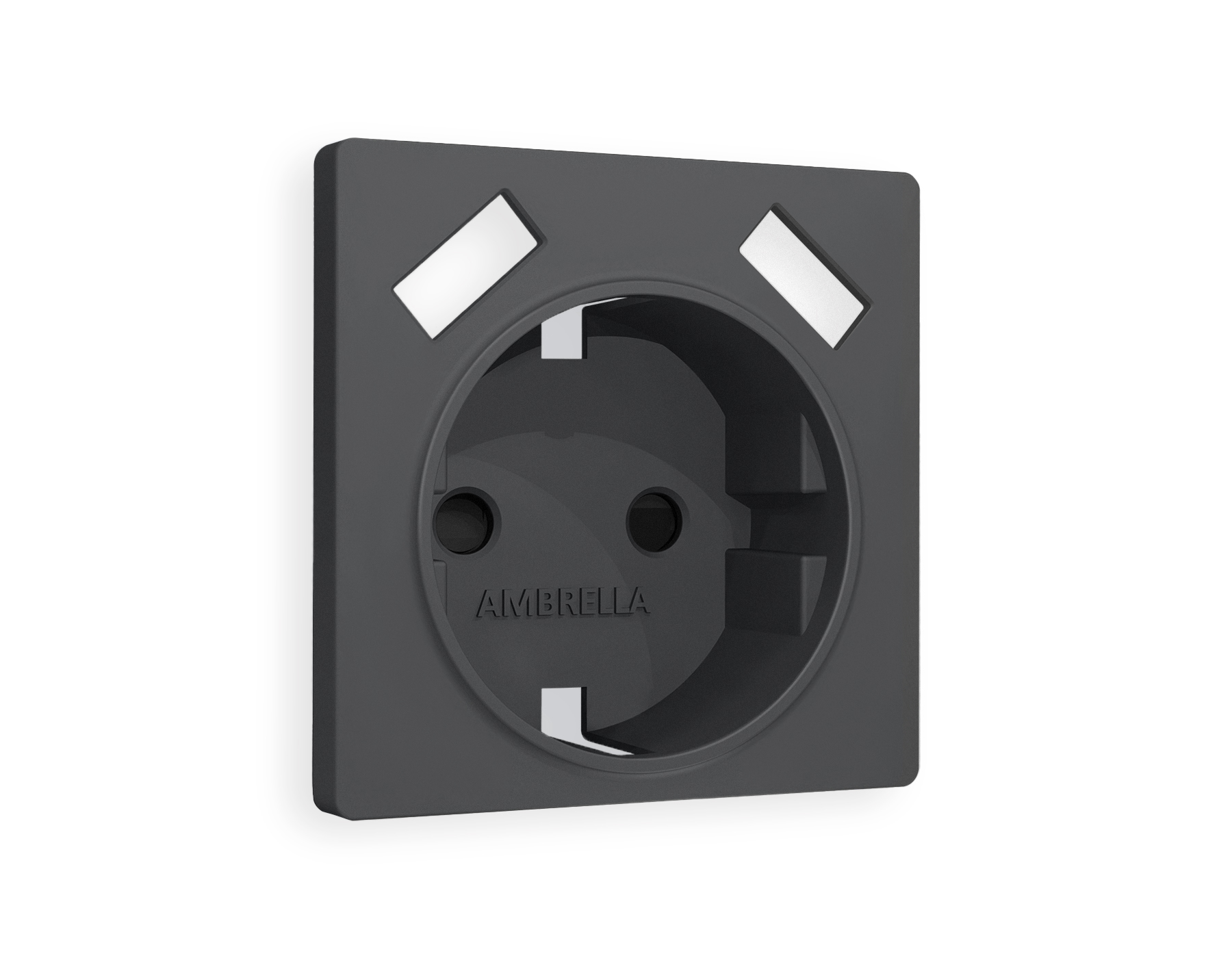 AP9090 Лицевая панель ALFA (Графит Мягкое касание) для электр розетки с/з со шторками 2USB A+A QUANT