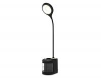 Светодиодная настольная лампа AMBRELLA DE562 BK черный LED4200K 4W со встр.аккум.бат. и органайзером