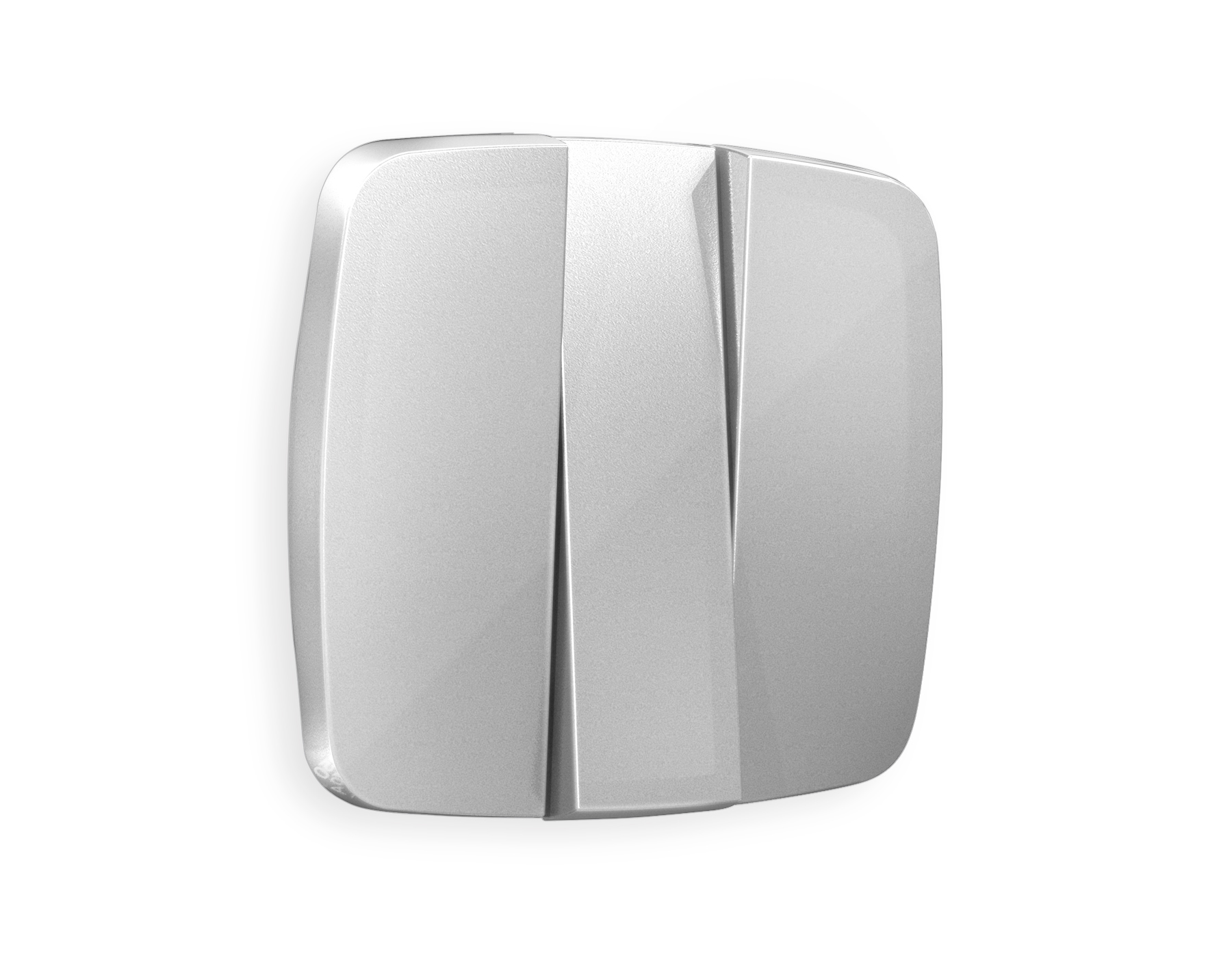 OP4050 Лицевая панель OMEGA (Серебро глянец) для 3-клавишных выключателей QUANT