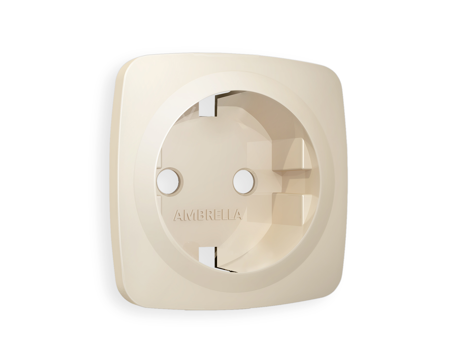 OP3260 Лицевая панель OMEGA (Бежевый матовый) для электрической розетки с заземлением QUANT