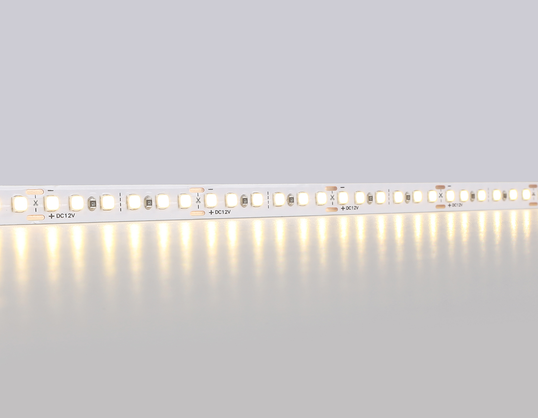 Светодиодная лента AMBRELLA GS1301 2835 180Led/ 14.4W m/ 12V IP20 3000K/ 5000*8*1.2mm (2 конт.)