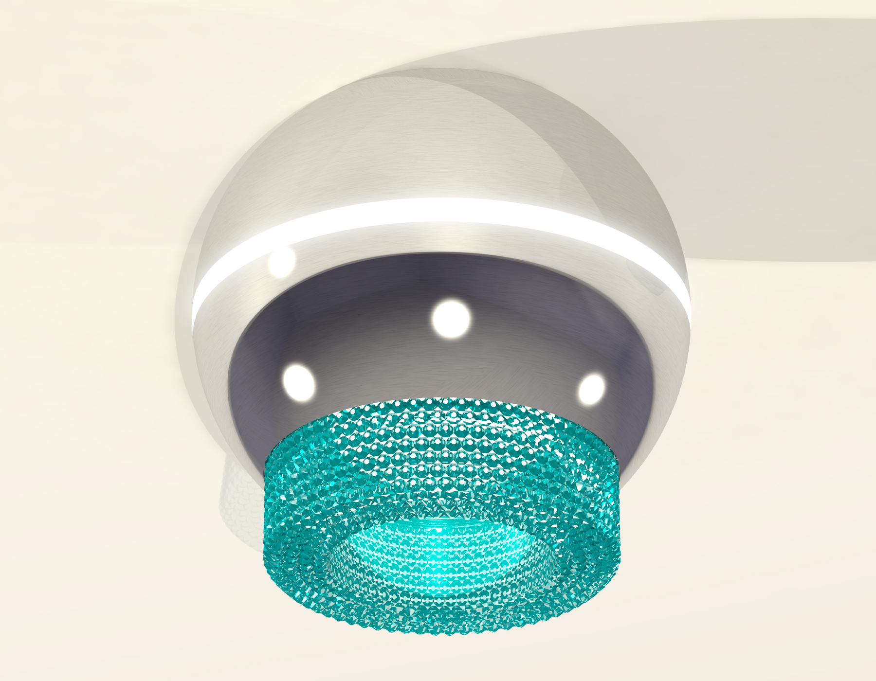 XS1104020 PSL/BL серебро полированное/голубой MR16 GU5.3 LED 3W 4200K (C1104, N7194)