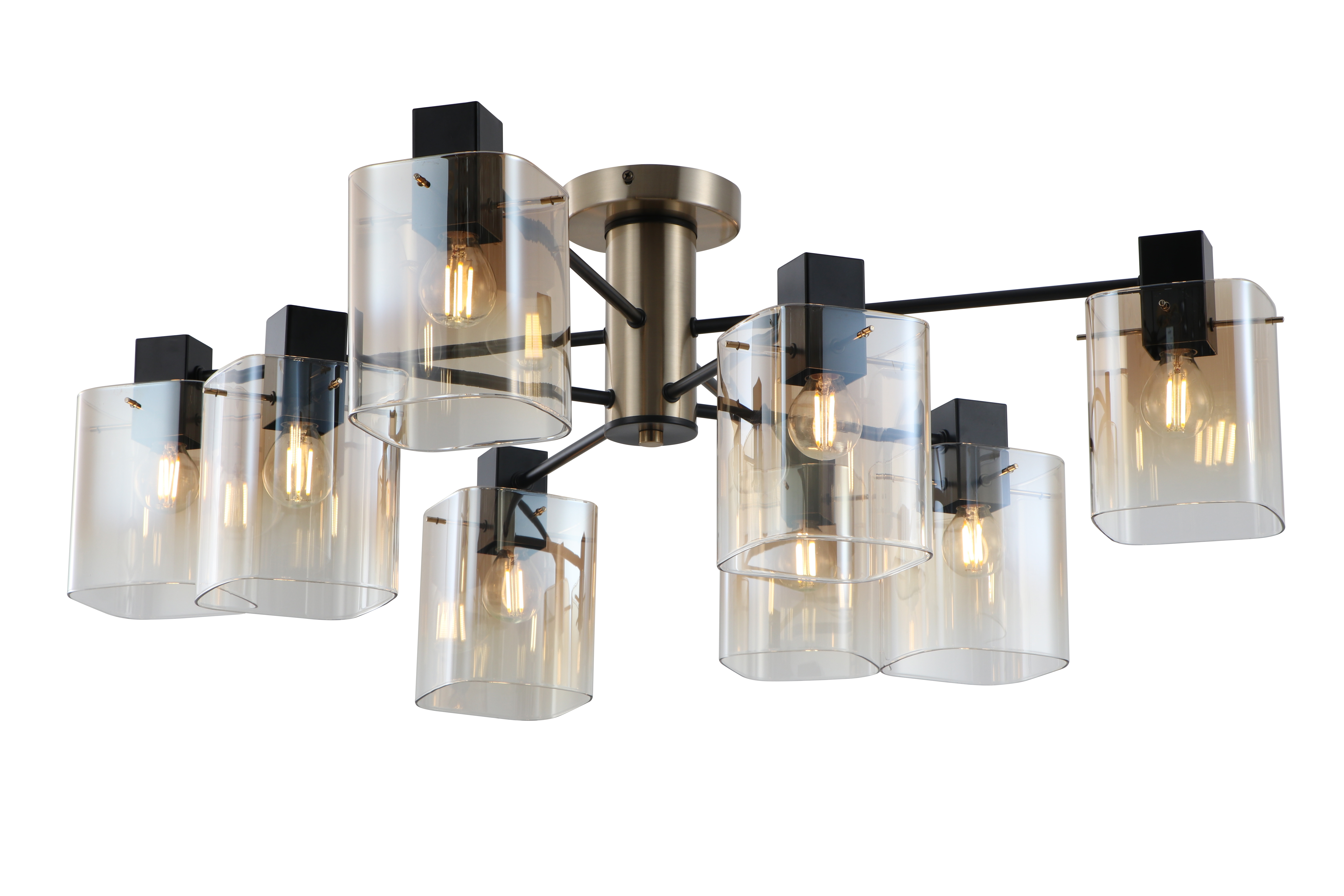 Люстра 15721/8 BK+TJ черный/латунь 8x40W E14 d810 h290, STR24