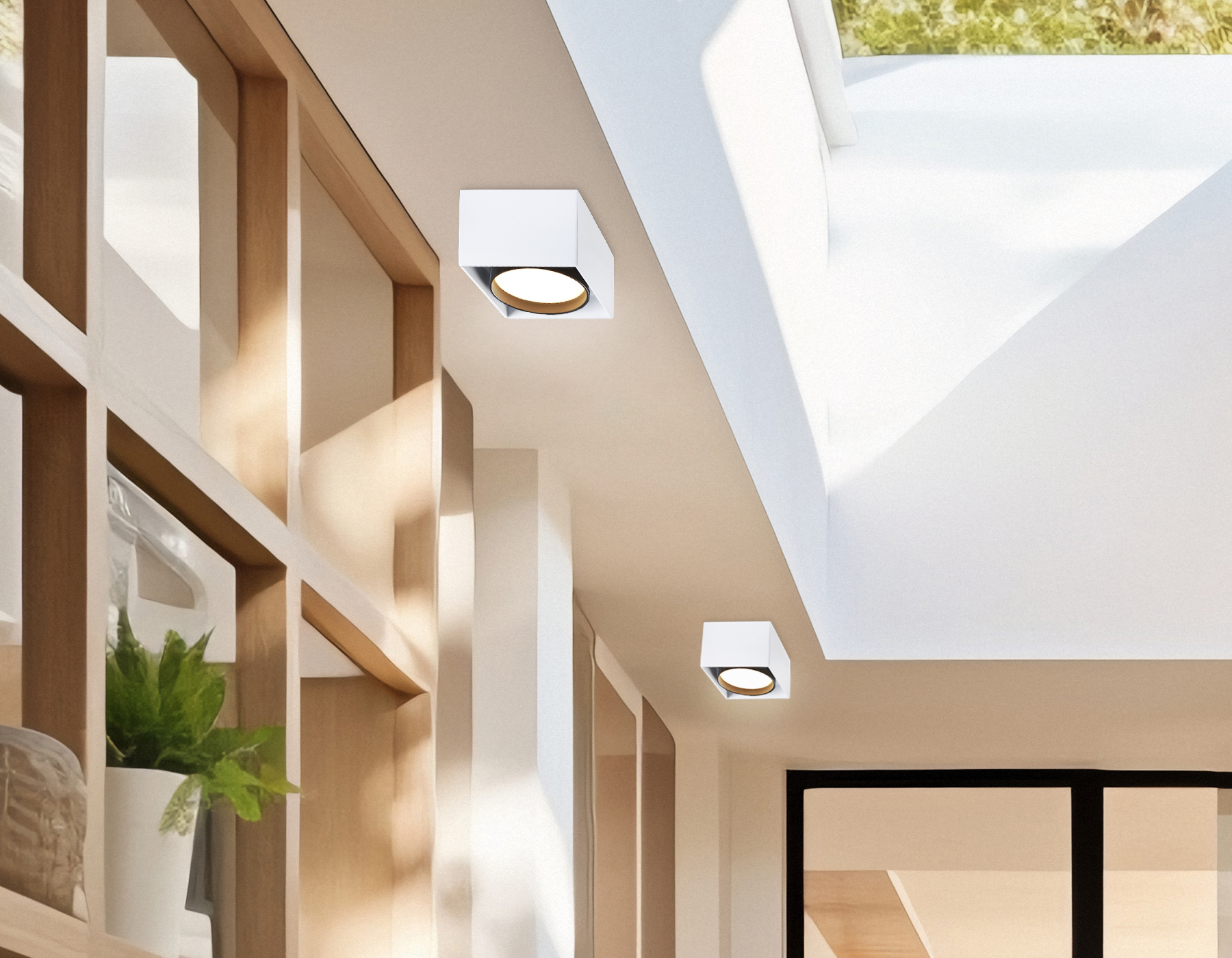 Светильник накладной AMBRELLA TN70865 WH/BK белый/черный GX53 max 12W 95*95*62 