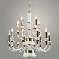 Люстра BL685VO/10+5A WT+AB белый/бронза 15х40W E14 d870 h700, BLK24