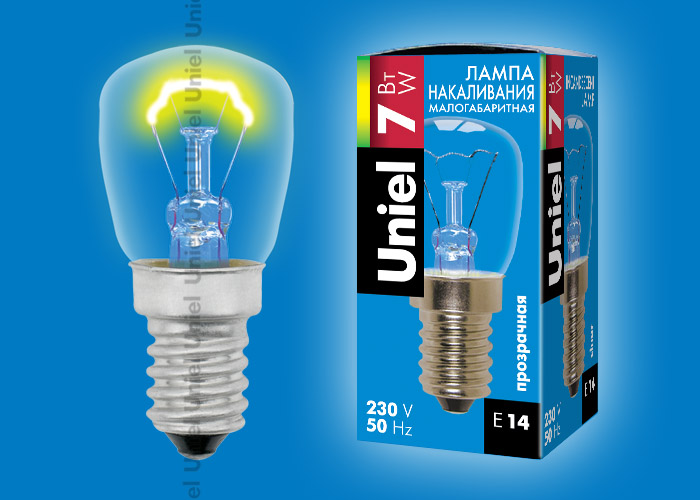 Лампа накаливания UNIEL IL-F25-CL-07/E14 7Вт
