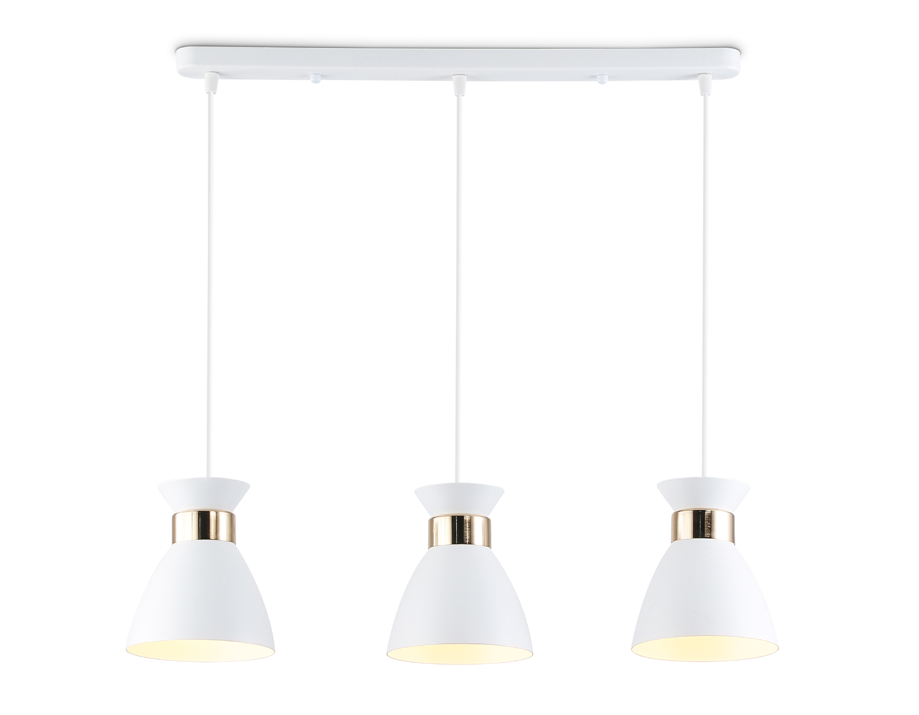 Светильник подвесной AMBRELLA TR8466/3 WH/FGD белый/золото E27/3 max 60W 550*135*1000