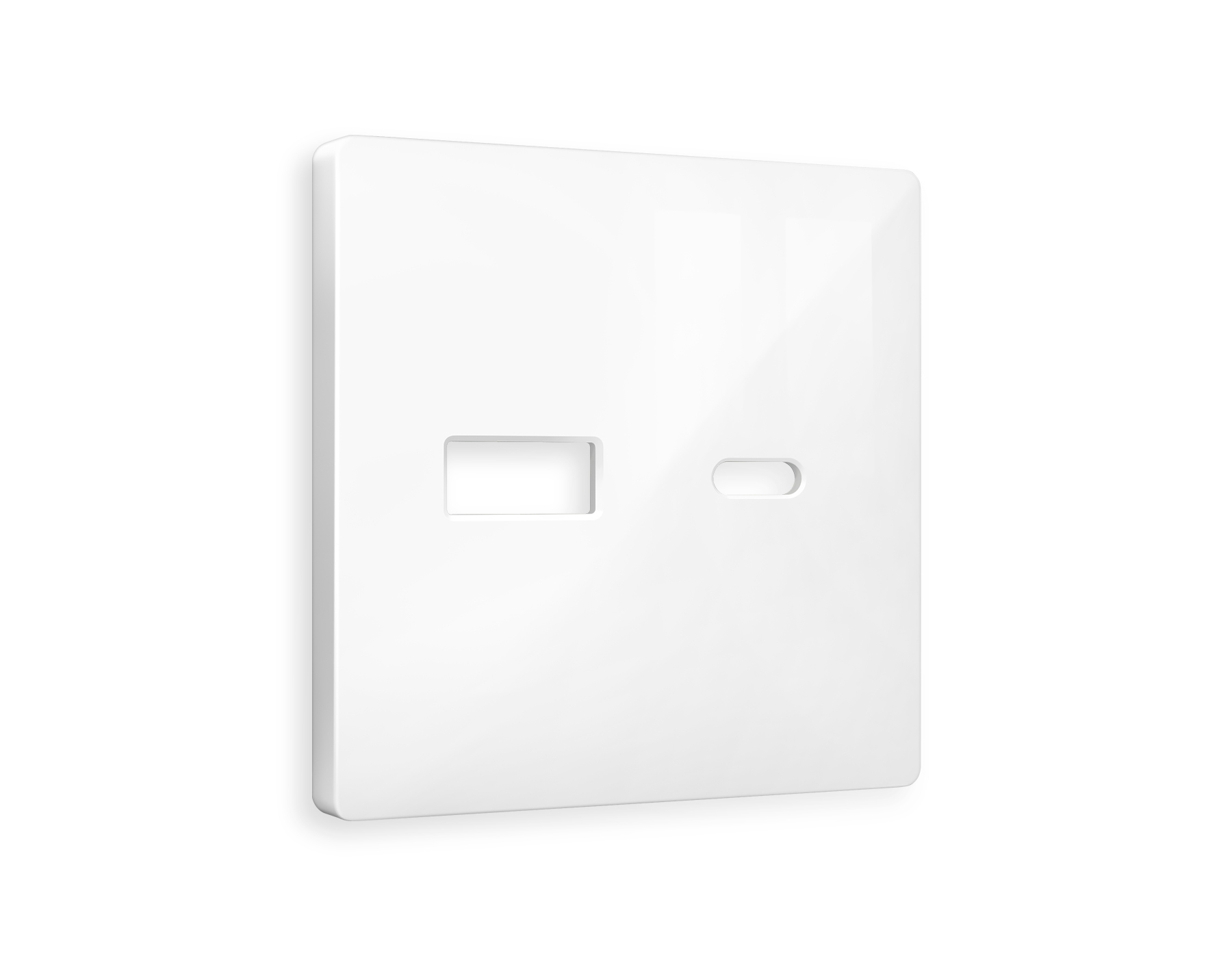 AP1110 Лицевая панель ALFA (Белый глянец) для розетки 2USB тип A+C QUANT