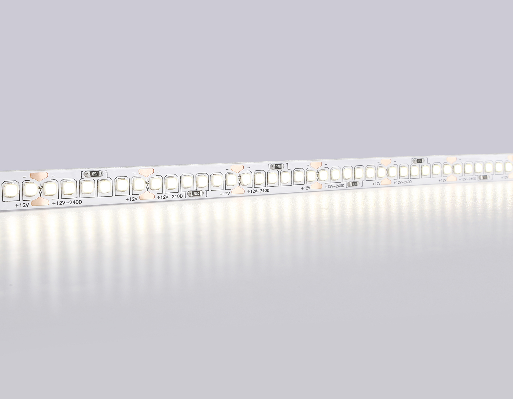 Светодиодная лента AMBRELLA GS1502 2835 240Led/ 19.2W m/ 12V IP20 4500K/ 5000*10*1.2mm (2 конт.)