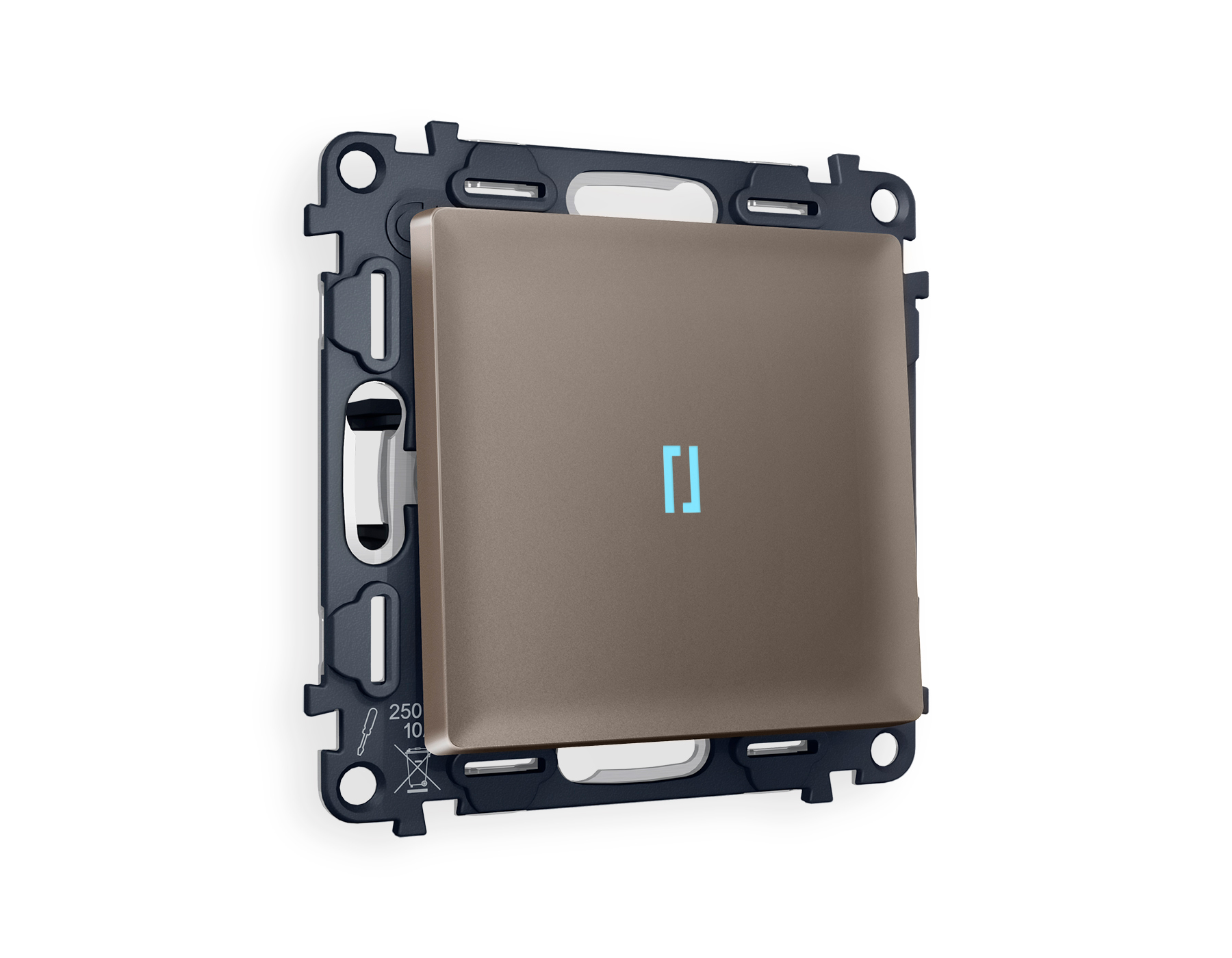 MA632020 Комплект механизма 1-кл выкл с подсв 10000K ALFA Темн бронз матов QUANT(AP6320,VM101,G17B)