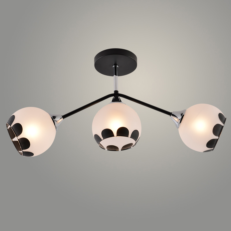 Люстра XA1535B/3 BK+CR черный/хром 3х60W E27 d575 h275, HN24