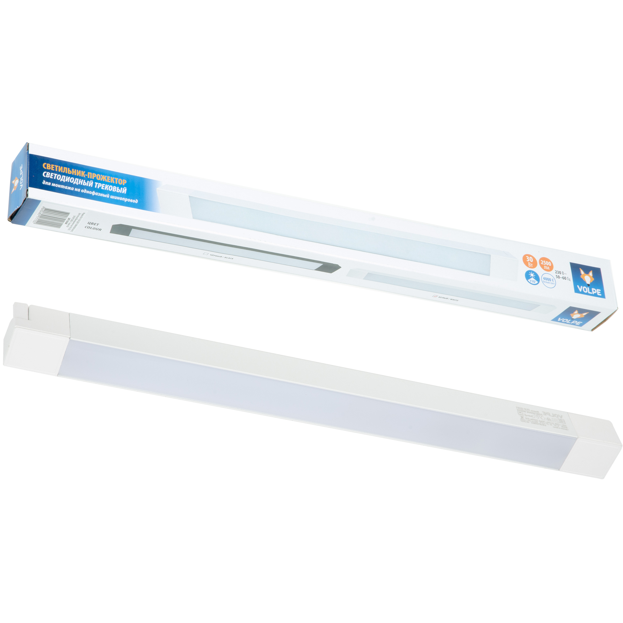Светильник трековый линейный VOLPE ULB-Q281 30W/4000K WHITE 2500Лм, 4000К, Белый