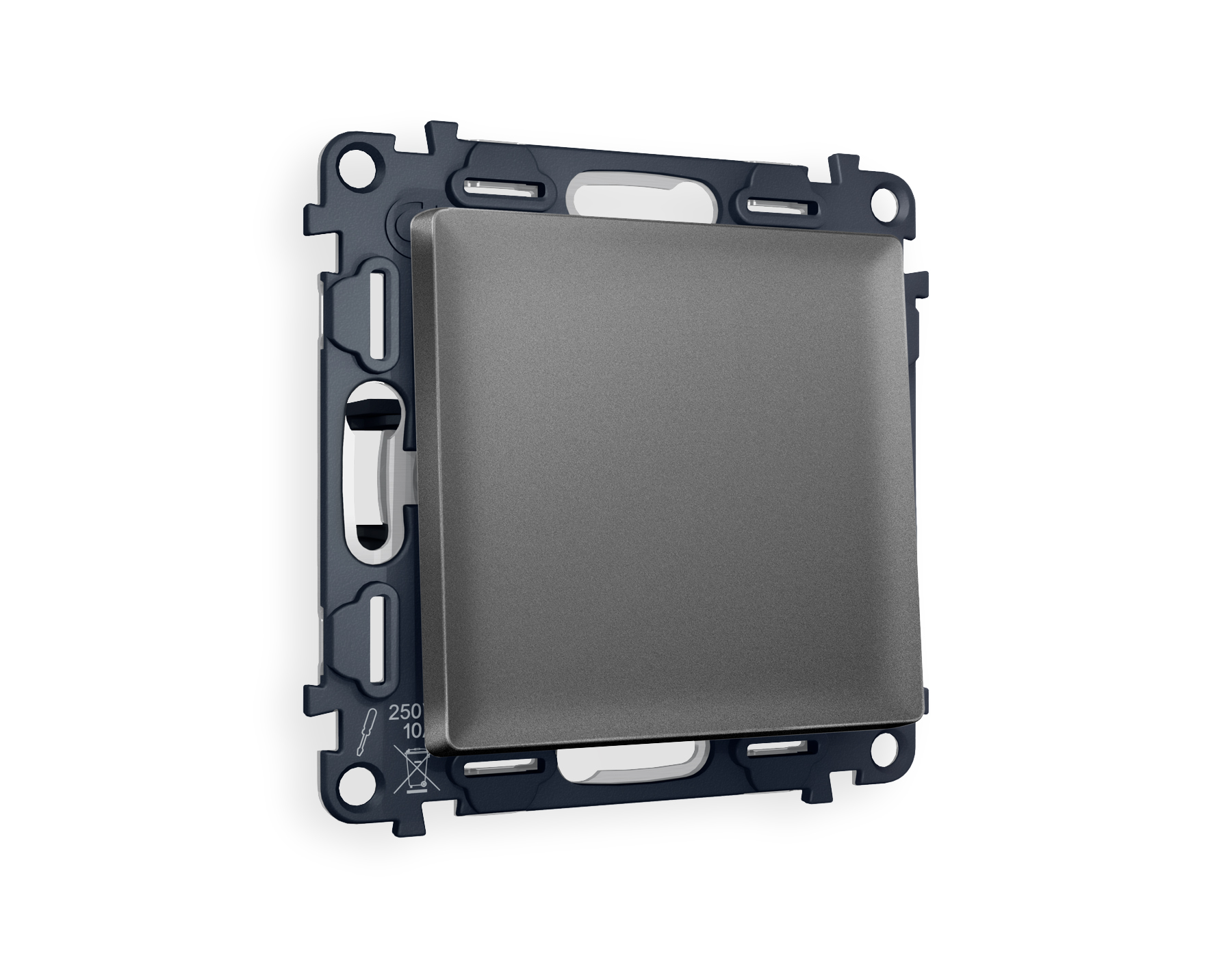 MA651010 Комплект механизма 1-кл выключателя ALFA Антрацит серый QUANT (AP6510, VM101)