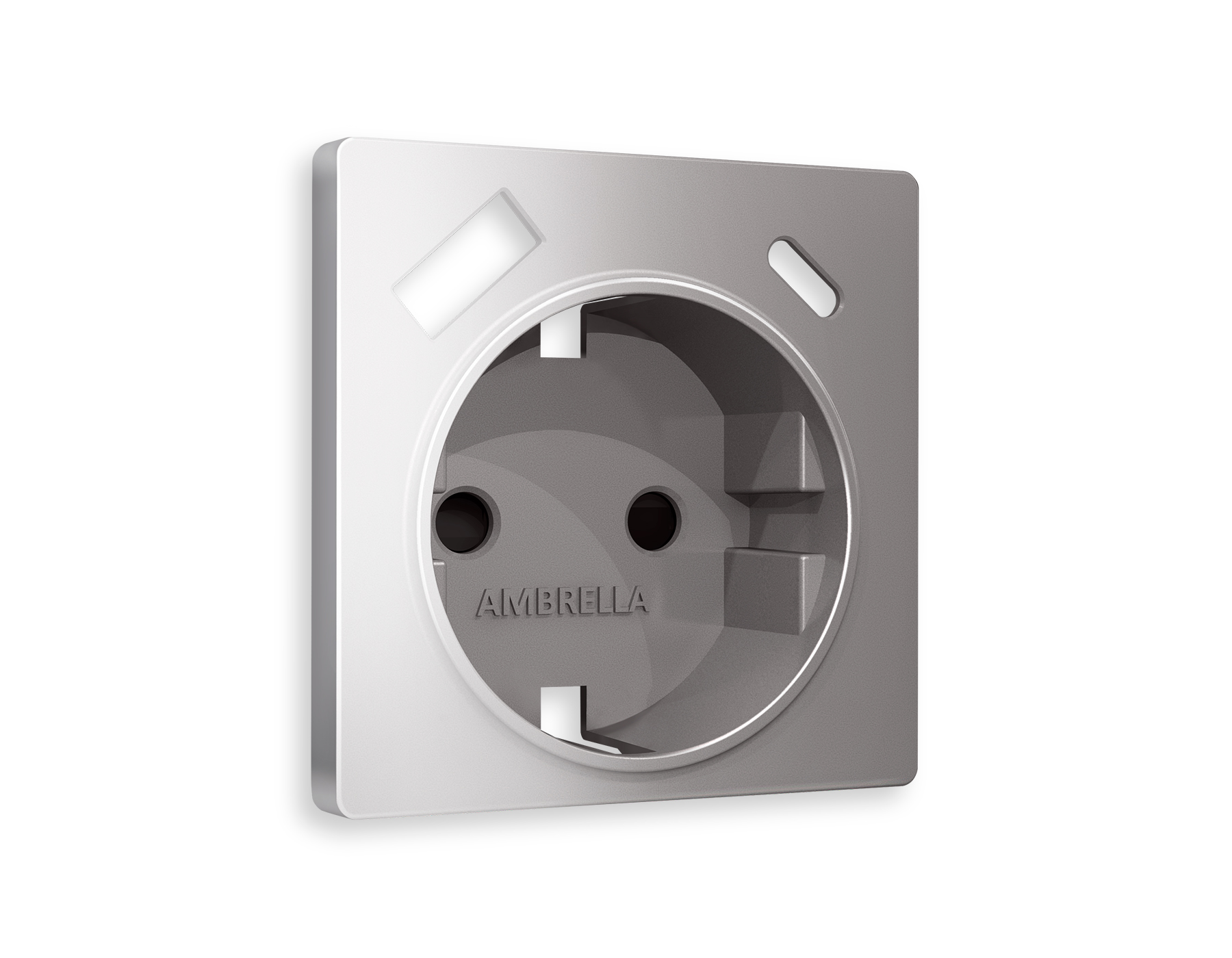 AP5100 Лицевая панель ALFA (Сталь матовый) для электрической розетки с/з со шторками 2USB A+C QUANT