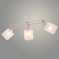 Люстра XA1642/3 WH+WOOD+CR белый/хром 3х60W E27 d600 h330, HN25