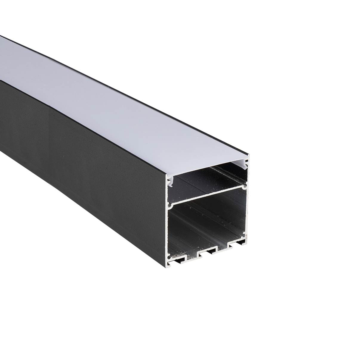 Профиль PAL 5050-BLACK  (комплект) накладной 2м  анод.с подвесом