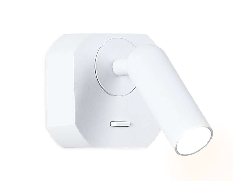 Светильник настенный Ambrella FW282 SWH белый песок LED 4200K 3W 66*66*65 с выключателем