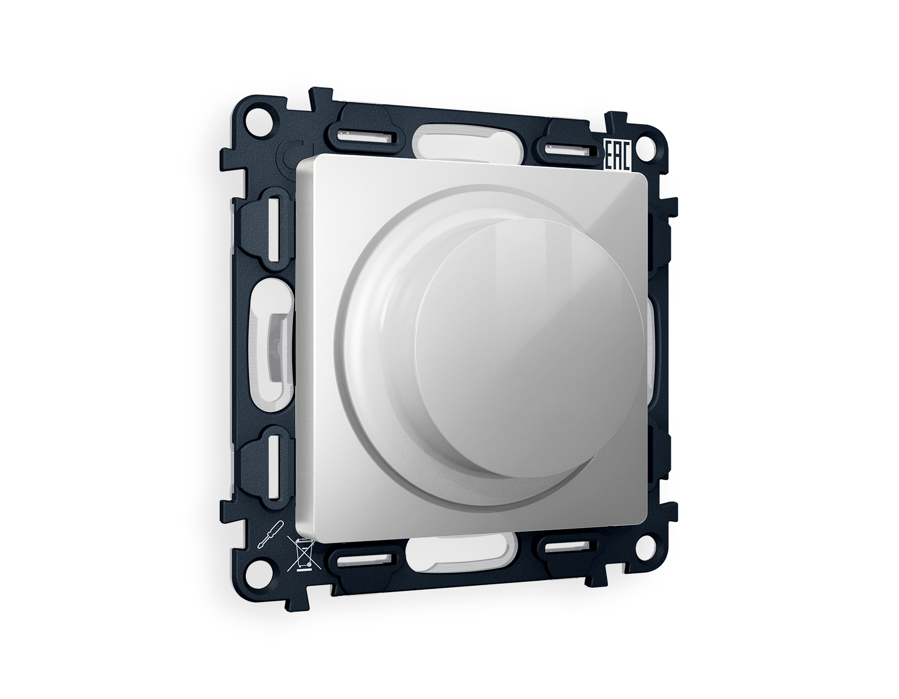 MA405510 Комплект механизма светорегулятор ALFA Серебр глянец 25-600W/LED 5-300W QUANT(AP4055,VM136)