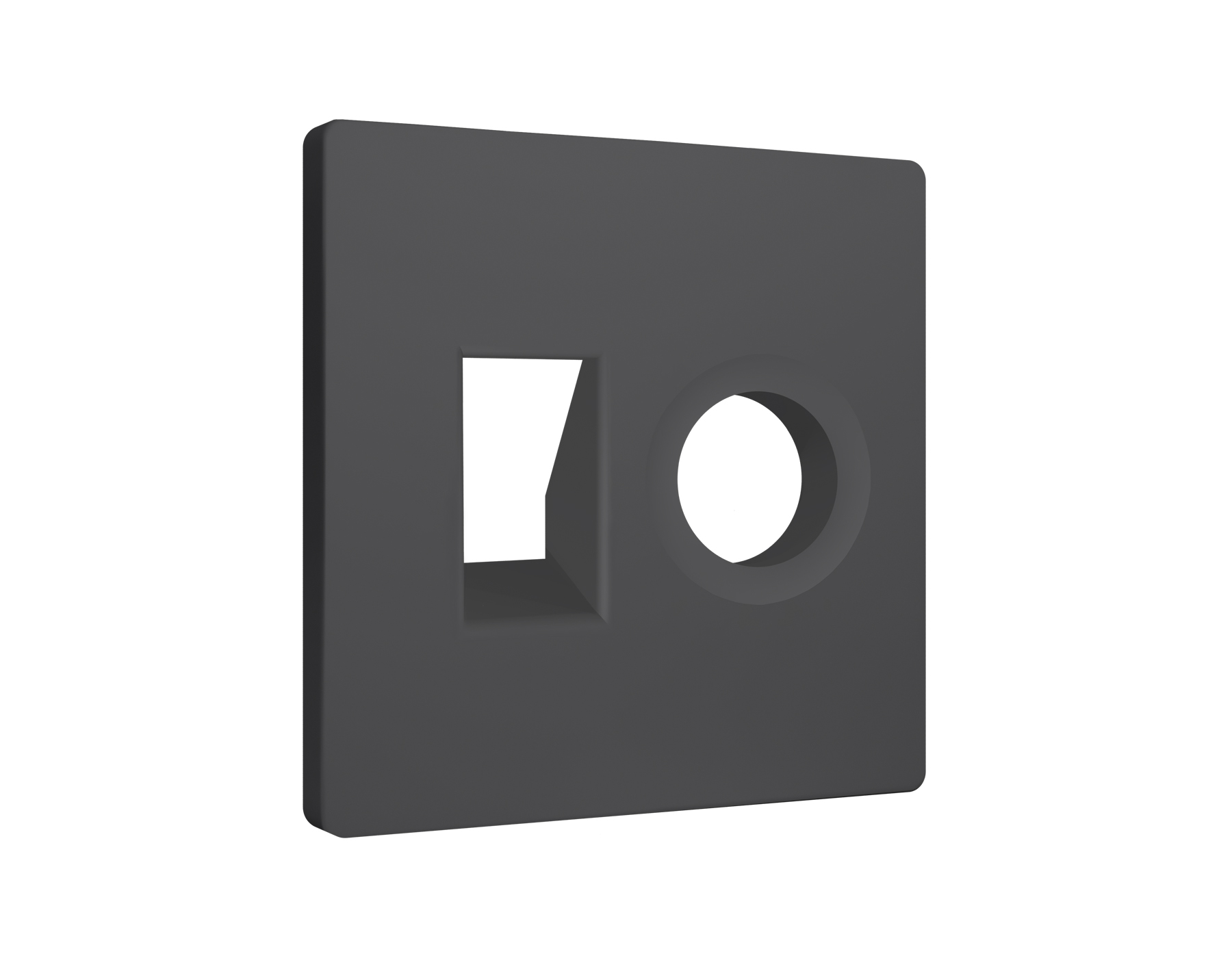 AP9125 Лицевая панель ALFA (Графит мягкое касание) для компьютерной/телефонной + TV розетки RJ-45/RJ