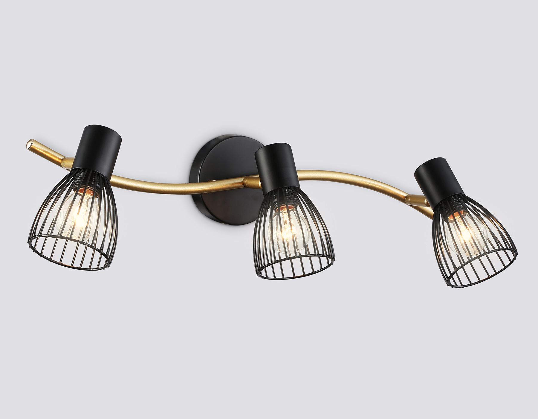 Светильник накладной AMBRELLA TR8661/3 BK/GD черный/золото E14/3 max 60W 550*100*170