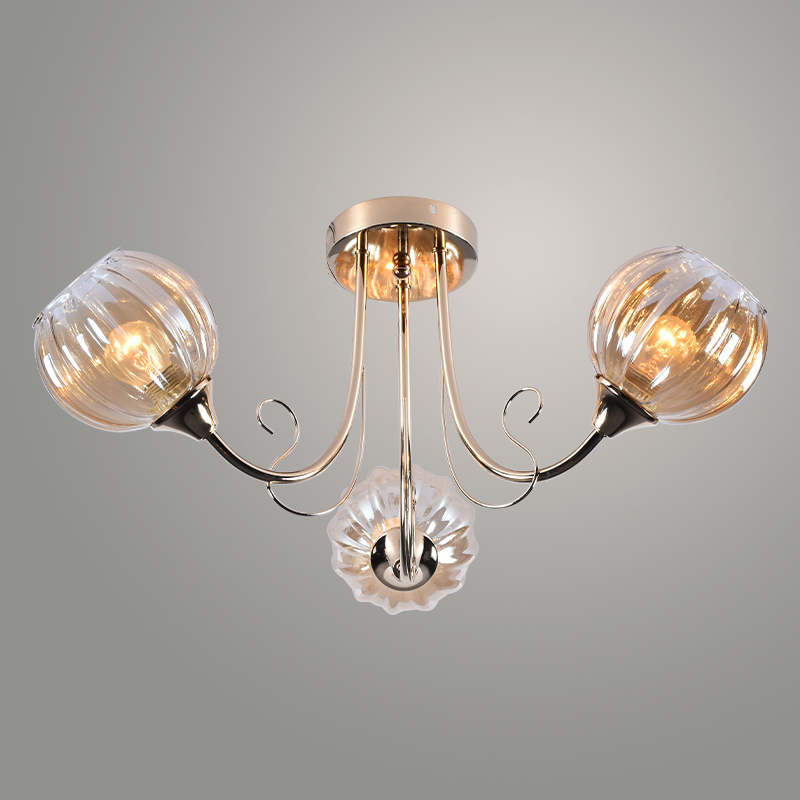 Люстра XA1229/3 FGD золото 3х60W E27 d580 h260, HN21