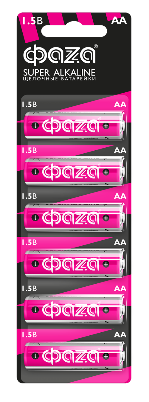 Батарейка ФАZA LR6SA-B6 Super Alkaline BL-6 (6/60)