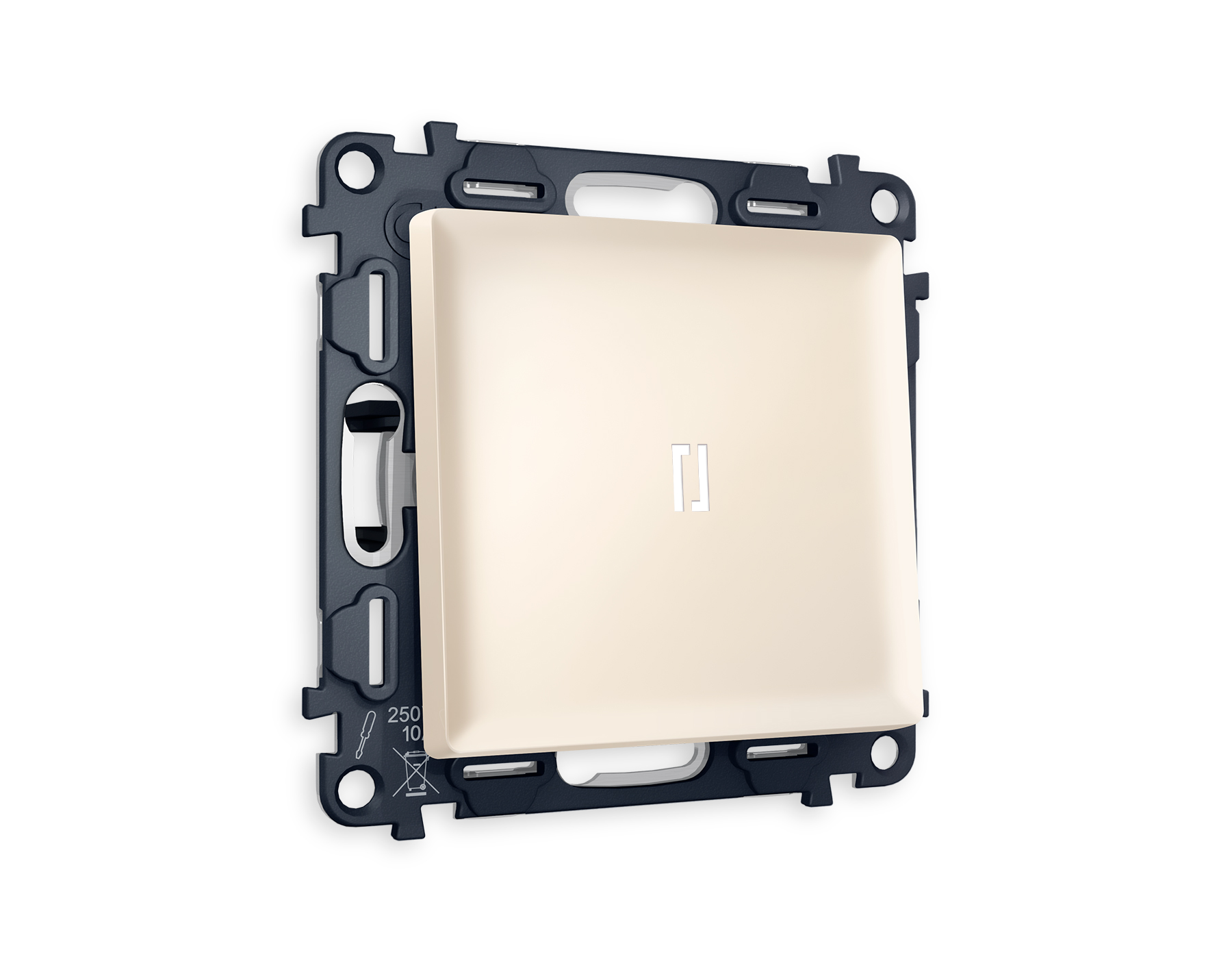 MA322015 Комплект механизма 1-кл выкл с подсвет 5600K ALFA Бежевый матовый QUANT (AP3220,VM101,G14W)