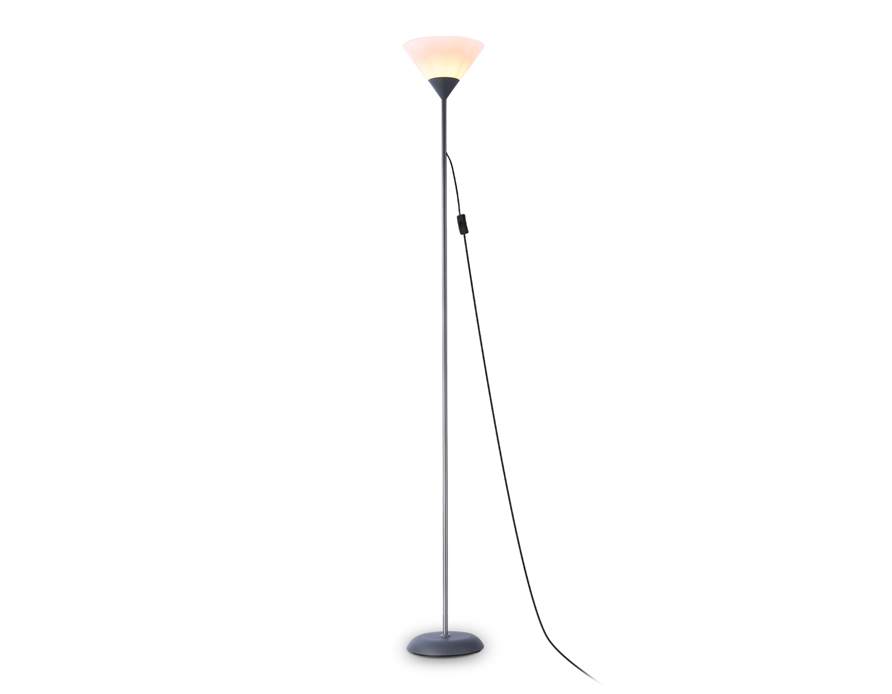 Светильник напольный с выключателем на проводе TR97615 SL серебро E27 max 40W D245*1760