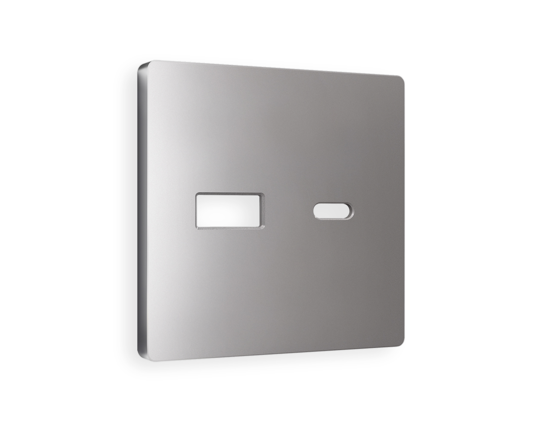 AP5110 Лицевая панель ALFA (Сталь матовый) для розетки 2USB тип A+C QUANT