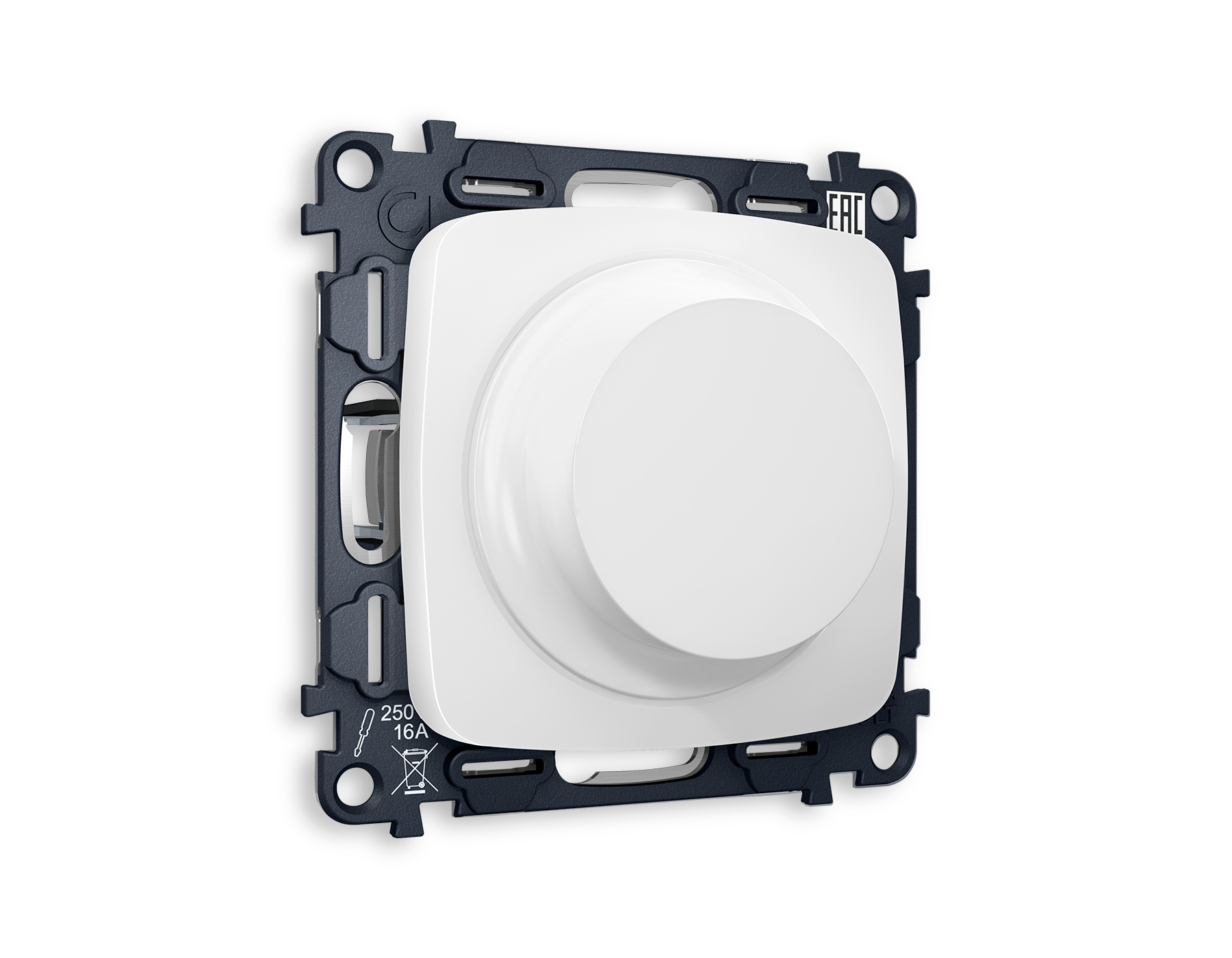 MO125510 Комплект механизма светорегулятор OMEGA Белый матовы 25-600W/LED 5-300W QUANT(OP1255,VM136)